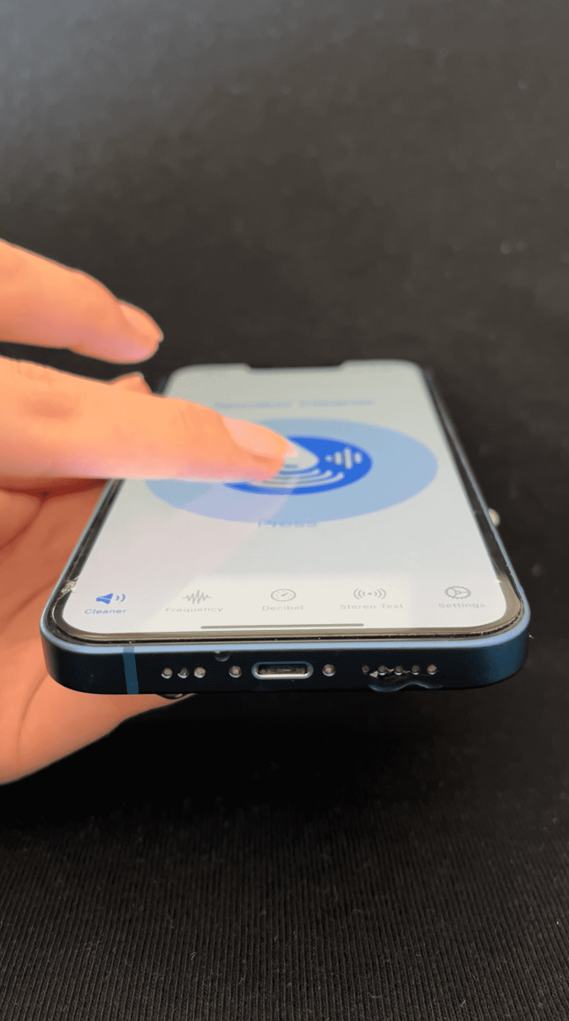 Step 1: Tap the Cleaner button